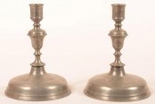 PAIR OF PERIOD STYLE PEWTER CA