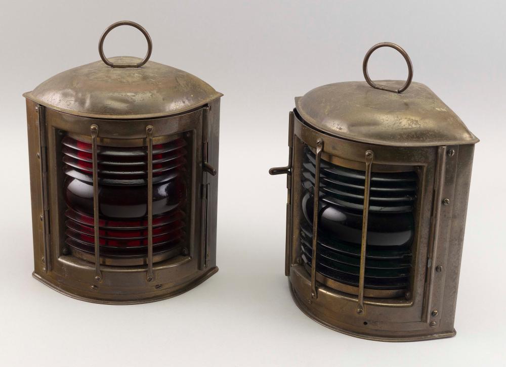PAIR OF PERKO BRASS PORT AND