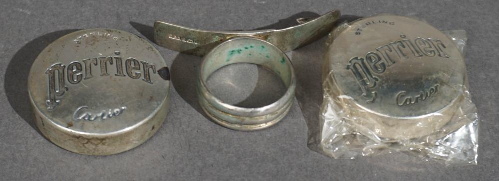 PAIR OF PERRIER BOTTLE CAPS BY
