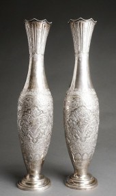 PAIR OF PERSIAN FLOWERING URN