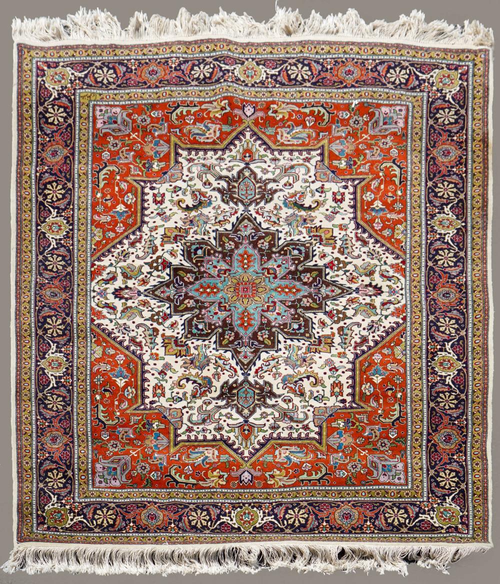 PAIR OF PERSIAN TABRIZ HAND KNOTTED