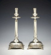PAIR OF PERUVIAN STERLING CAND