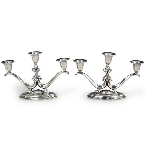 PAIR OF PERUVIAN STERLING SILVER