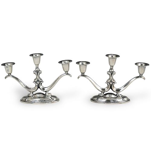 PAIR OF PERUVIAN STERLING SILVER