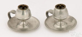 PAIR OF PEWTER NURSING LAMPS B