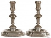 PAIR OF PEWTER QUEEN ANNE FORM