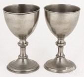 PAIR OF PEWTER SCOTTISH CHALIC