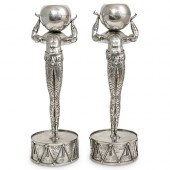 PAIR OF PIERO FIGURA ATENA CAN
