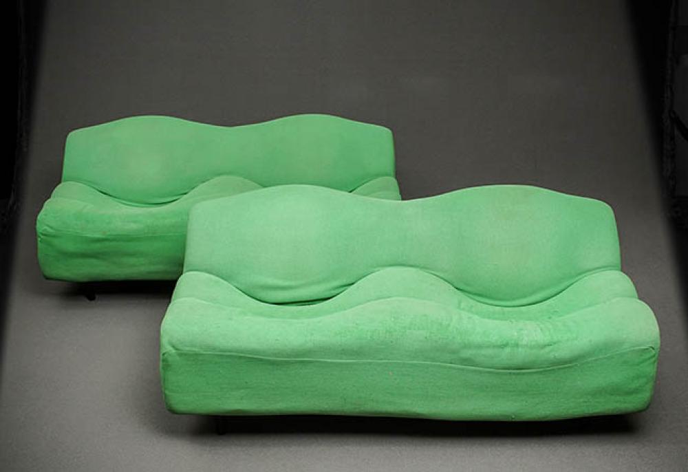 PAIR OF PIERRE PAULIN 'ABCD' SOFAS,
