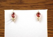 PAIR OF PINK TOURMALINE AND DI