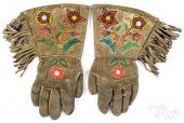 PAIR OF PLAINS INDIAN BEADED G