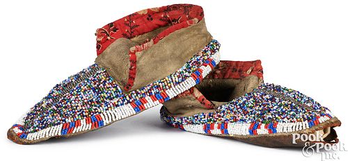 PAIR OF PLAINS INDIAN BEADED