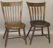 PAIR OF PLANK SEAT CHAIRSca. 1