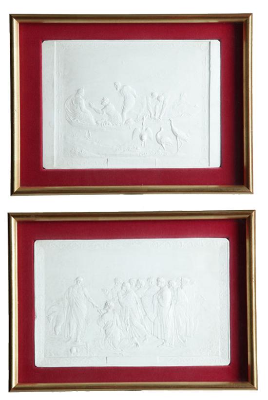 PAIR OF PLAQUES BY JOHN HENNING