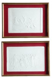 PAIR OF PLAQUES BY JOHN HENNIN