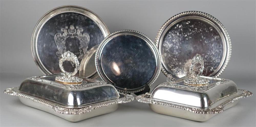 PAIR OF PLATED REGENCY STYLE ENTREE
