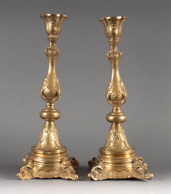 Pair of Polish sheet brass