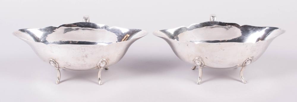 PAIR OF POLISH SILVER DOUBLE-LIPPED