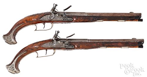 PAIR OF POLISH SILVER-MOUNTED