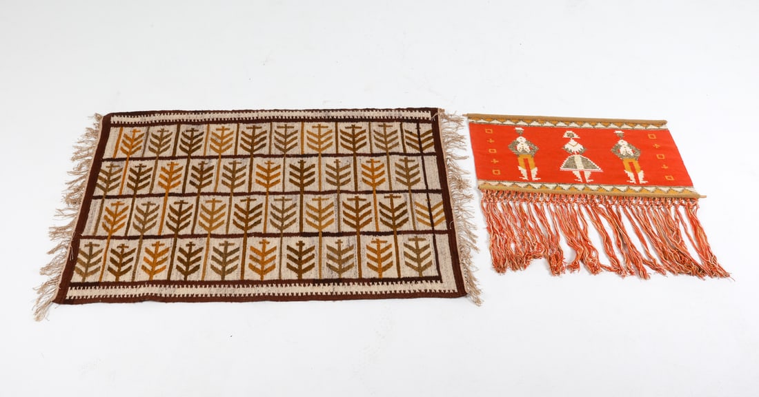 PAIR OF POLISH WOOL WALL TAPESTRIES