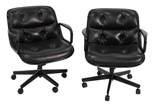 PAIR OF POLLACK OFFICE CHAIRS, IN
