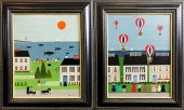 PAIR OF POLLY BUSHONG FOLK ART