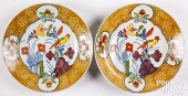 PAIR OF POLYCHROME DELFTWARE C