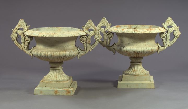 Pair of Polychromed Cast-Iron