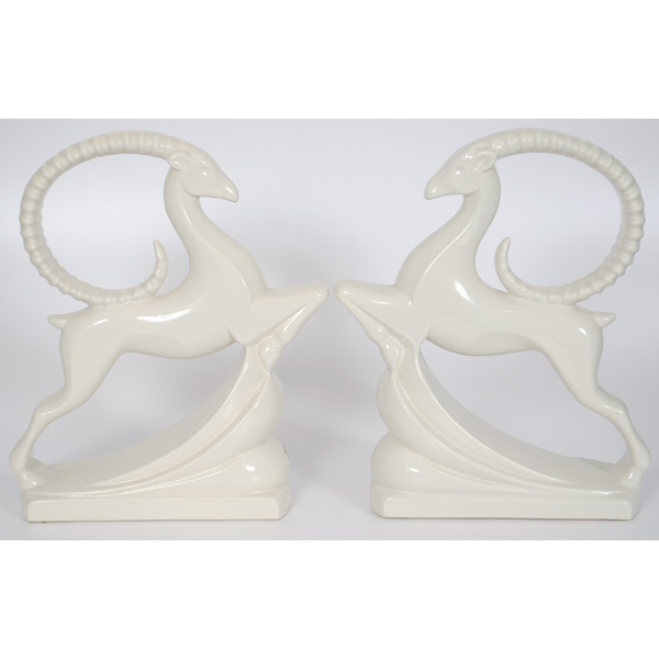 Pair of Porcelain Antelope 20th