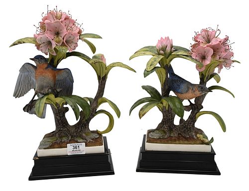 PAIR OF PORCELAIN BOEHM BIRD
