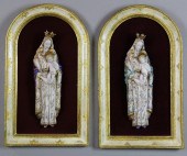 Pair of Porcelain Madonnas & C