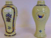 PAIR OF PORCELAIN VASES, ONE O
