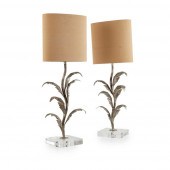 PAIR OF PORTA ROMANA SILVERED