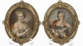 PAIR OF PORTRAIT MINIATURES OF