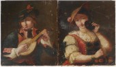 PAIR OF PORTRAIT PAINTINGS, BO