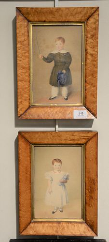 PAIR OF PORTRAIT PAINTINGS OF