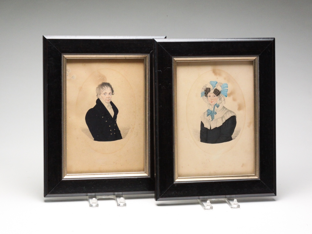 PAIR OF PORTRAITS. American or