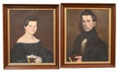 PAIR OF PORTRAITS BY AARON DEA