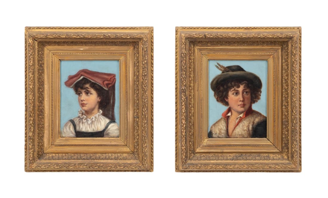 PAIR OF PORTRAITS, C. 1890, OIL