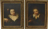 PAIR OF PORTRAITS IN THE MANNE