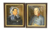 Pair of portraits: middle aged