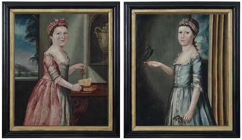 PAIR OF PORTRAITS OF YOUNG