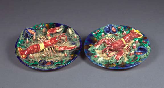 Pair of Portuguese Blue Drip-Glazed