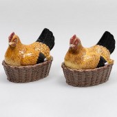PAIR OF PORTUGUESE CALDAS GLAZ