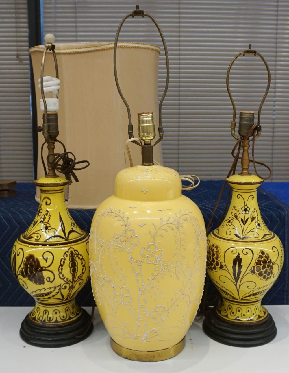 PAIR OF PORTUGUESE GLAZED CERAMIC