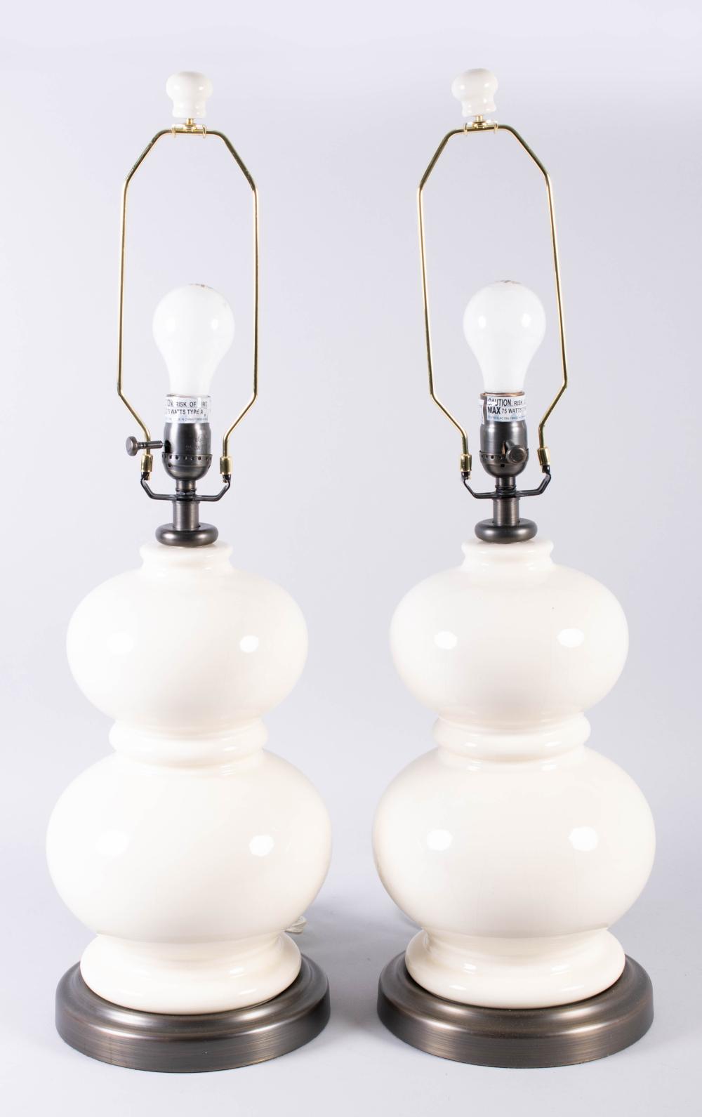 PAIR OF POTTERY BARN CREAM
