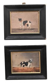 PAIR OF PRIMITIVE FOLK ART DOG