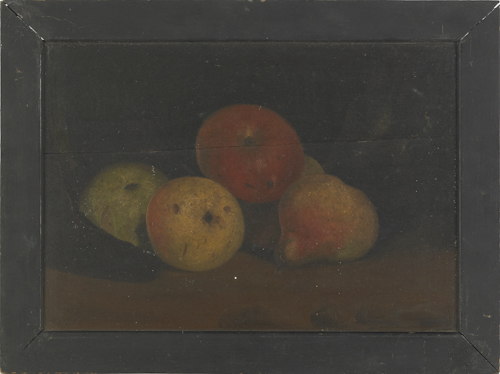 Pair of primitive oil on board