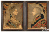 PAIR OF PROFILE PORTRAITS, 18T
