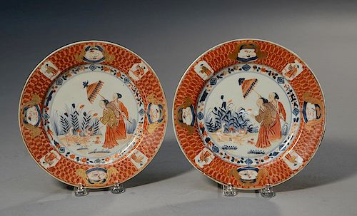PAIR OF PRONK PLATES, LADY WITH